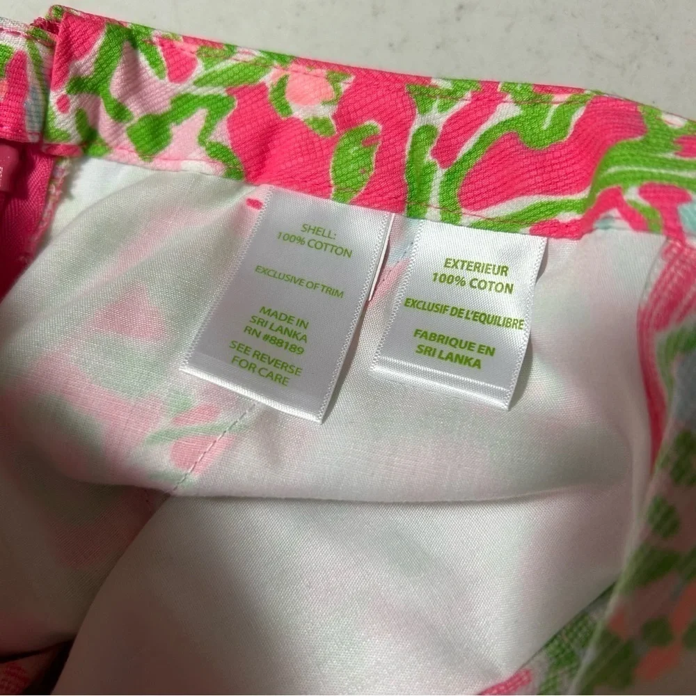 New Lilly Pulitzer Womens Adie Shorts 10 Flamingo Pink Southern Charm Cotton - Picture 6 of 7